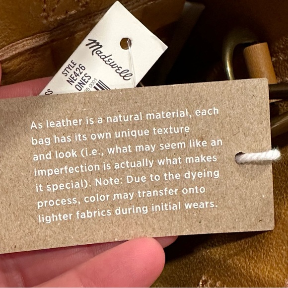 NWT! Madewell The Mini Transport Crossbody: Bubble Pleat Edition in Golden Oak - Picture 12 of 14